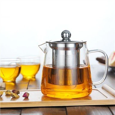 Ceainic de sticlă de 550 ml cu infuzor