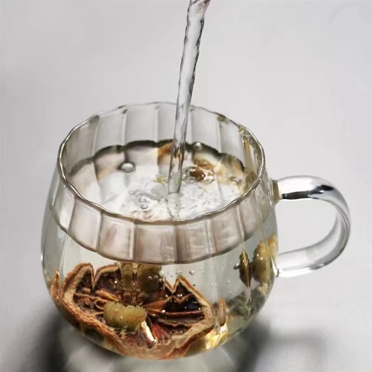 Vertical Striped Glass Mug