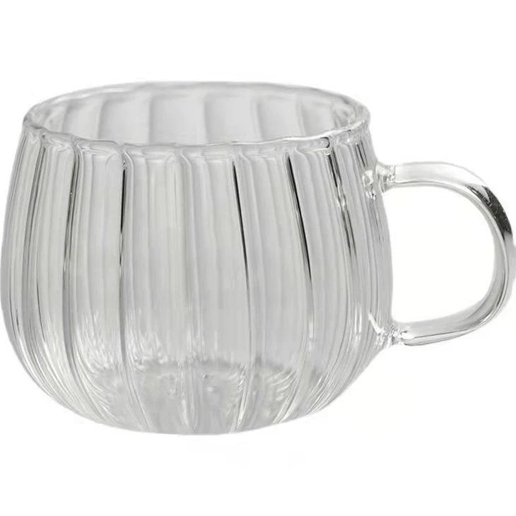 Vertical Striped Glass Mug